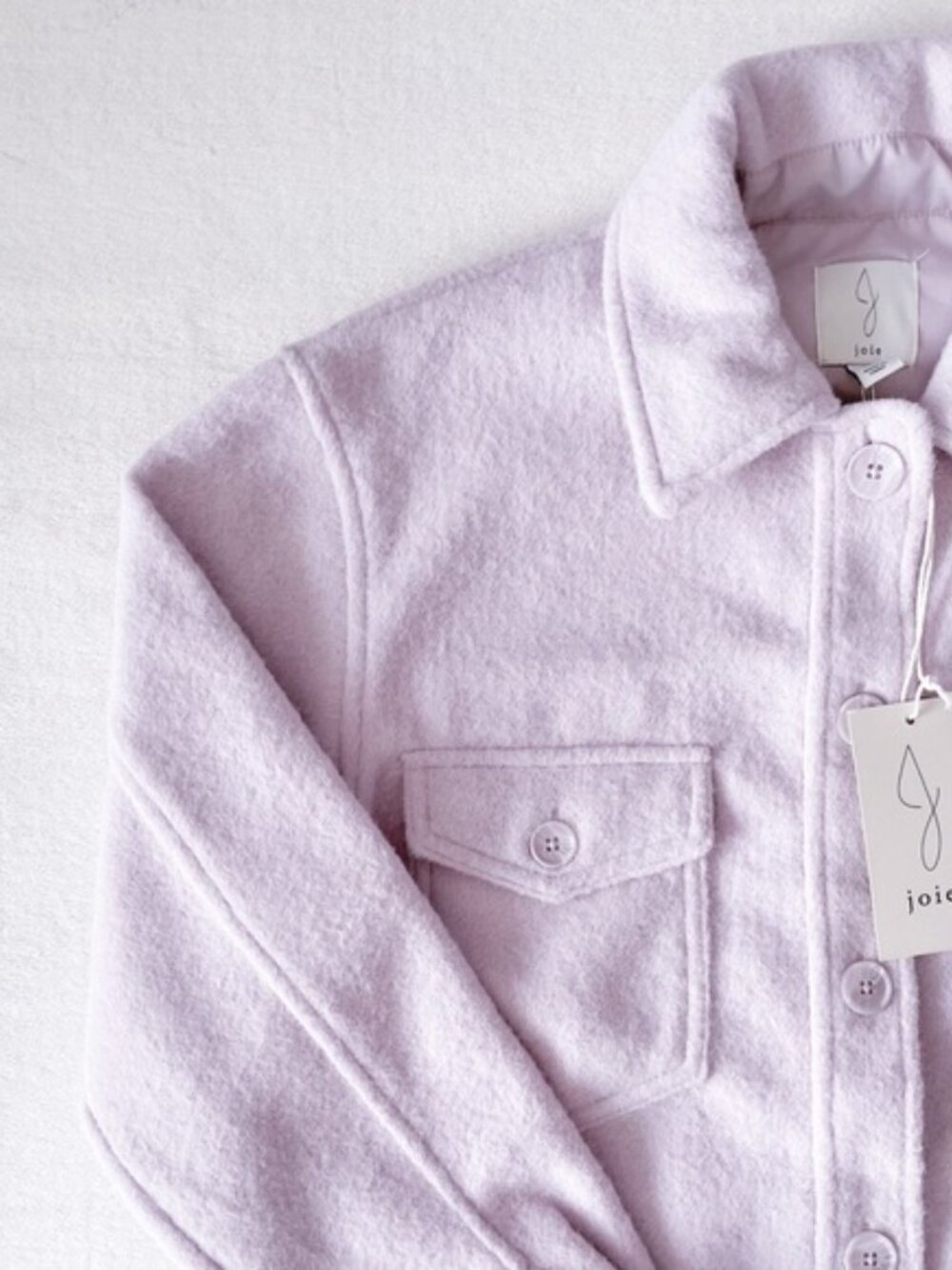 Joie Womens Light Lavender Button-Front Shacket Jacket Size XS